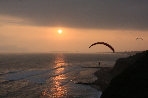 zonsondergan in Lima