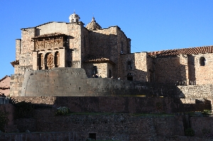 Klooster van Santo Domingo gebouwd op de resten van de Inca tempel van de Zon